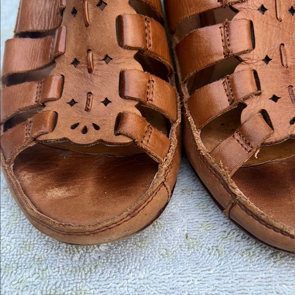 PIKOLINOS Brown leather strappy Gladiator Heels size 37 (6.5 to 7) - Picture 3 of 9